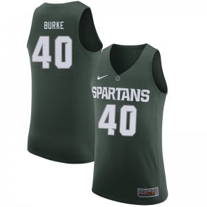 Men Braden Burke Michigan State Spartans #40 Nike NCAA 2020 Green Authentic College Stitched Basketball Jersey HJ50O20CH